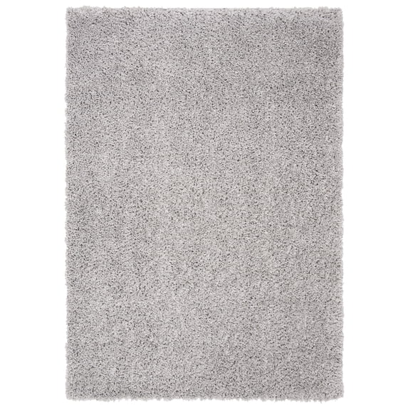 SAFAVIEH August Sophia Solid Shag Area Rug, Silver, 4' x 6'