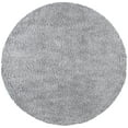 thumbnail image 1 of SAFAVIEH August Sophia Solid Shag Area Rug, Silver, 5' x 5' Round, 1 of 7