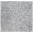 thumbnail image 1 of SAFAVIEH August Sophia Solid Shag Area Rug, Silver, 5' x 5' Square, 1 of 8