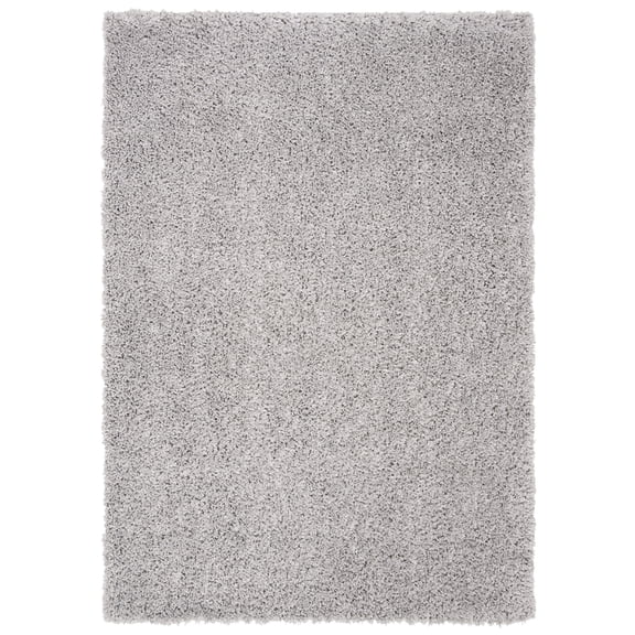 SAFAVIEH August Sophia Solid Shag Area Rug, Silver, 8' x 10'