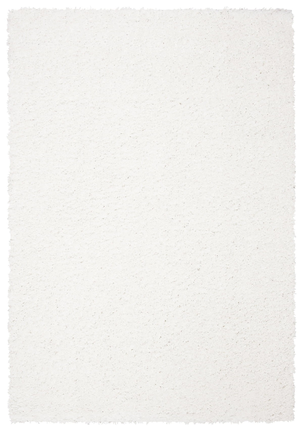 SAFAVIEH August Sophia Solid Shag Area Rug, White, 4' x 6'