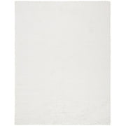 SAFAVIEH August Sophia Solid Shag Area Rug, White, 8' x 10'