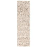 SAFAVIEH August Sophia Solid Shag Runner Rug, Beige, 2' x 5'