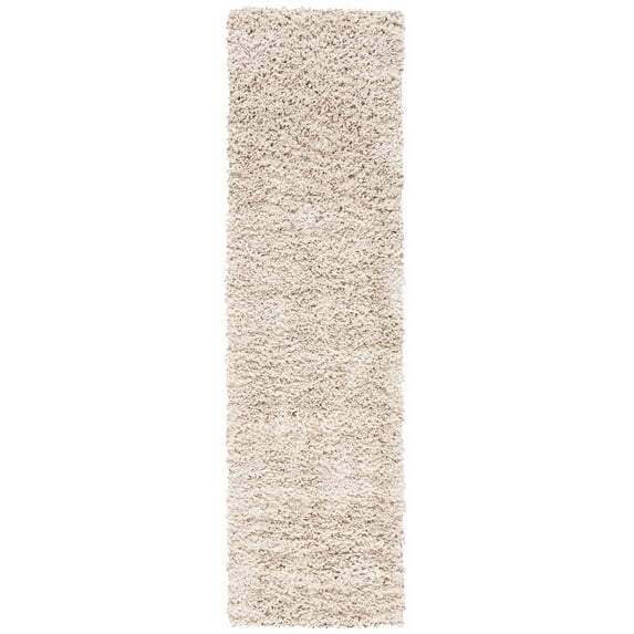 SAFAVIEH August Sophia Solid Shag Runner Rug, Beige, 2' x 9'