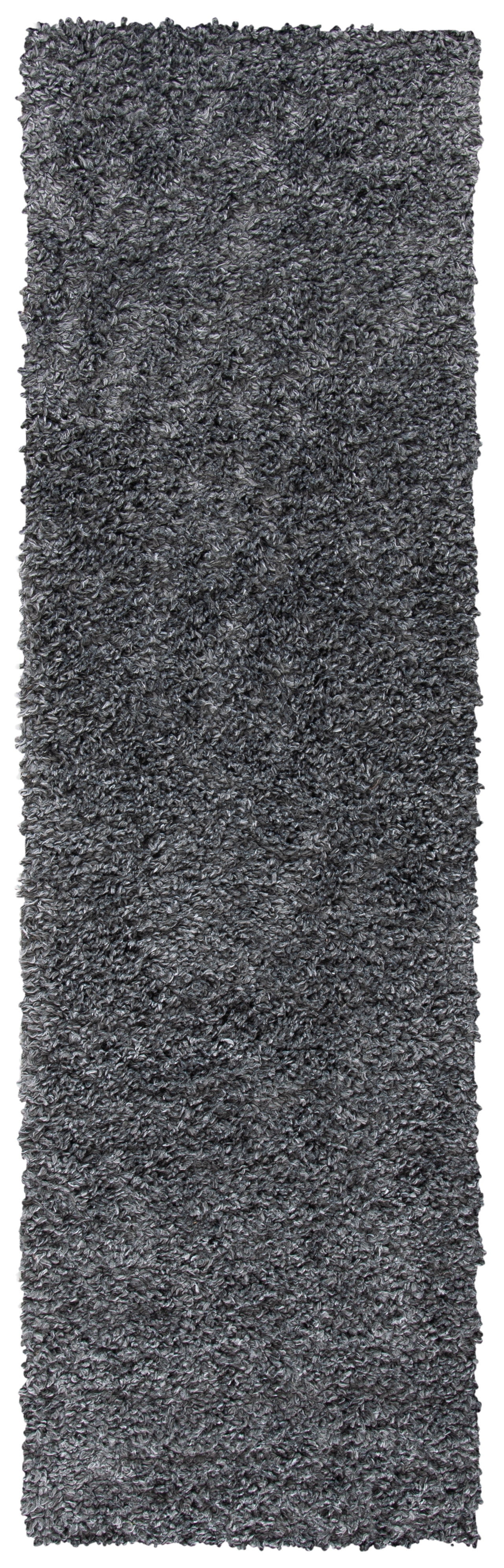 SAFAVIEH August Sophia Solid Shag Runner Rug, Charcoal, 2' x 5'