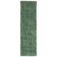 thumbnail image 1 of SAFAVIEH August Sophia Solid Shag Runner Rug, Green, 2' x 15', 1 of 7