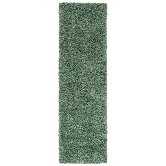 SAFAVIEH August Sophia Solid Shag Runner Rug, Green, 2' x 5'