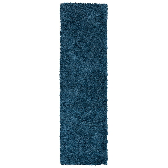SAFAVIEH August Sophia Solid Shag Runner Rug, Navy, 2' x 5'