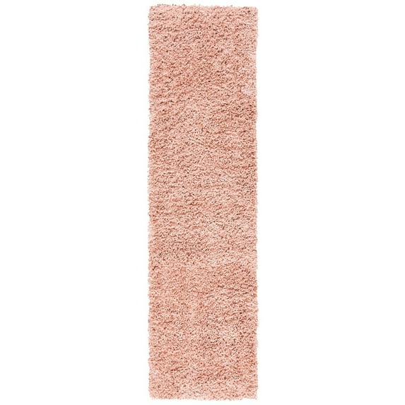 SAFAVIEH August Sophia Solid Shag Runner Rug, Rose, 2' x 7'