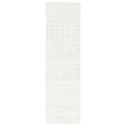 SAFAVIEH August Sophia Solid Shag Runner Rug, White, 2' x 7'
