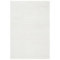 SAFAVIEH August Soren Solid Plush Shag Area Rug, Ivory, 4' x 6'