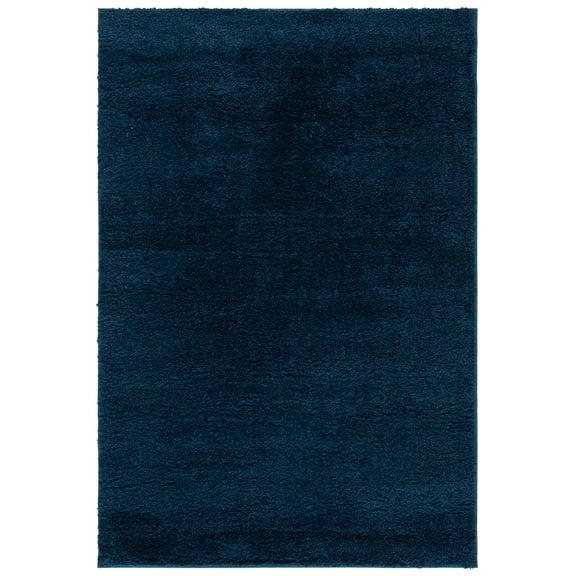 SAFAVIEH August Yasim Solid Shag Area Rug, Navy, 3' x 5'