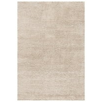 SAFAVIEH August Yvonne Solid Shag Area Rug, Beige, 5'3" x 7'7"
