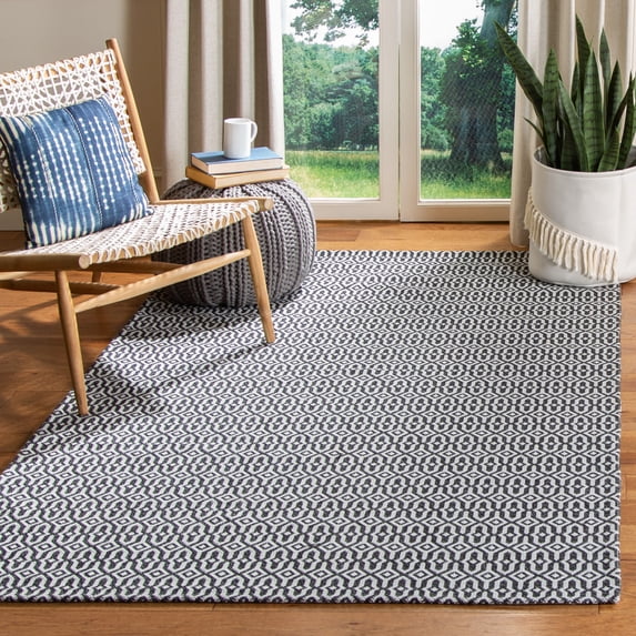 SAFAVIEH Augustine Jennine Geometric Area Rug, Black/Light Gray, 2'10" x 5'