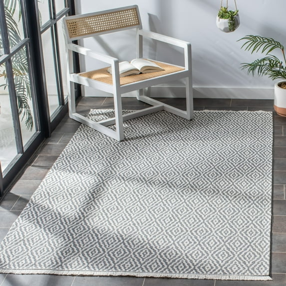 SAFAVIEH Augustine Caylee Diamond Area Rug, Gray/Ivory, 8' x 10'