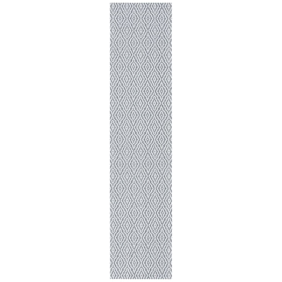 SAFAVIEH Augustine Caylee Diamond Runner Rug, Gray/Ivory, 2' x 9'