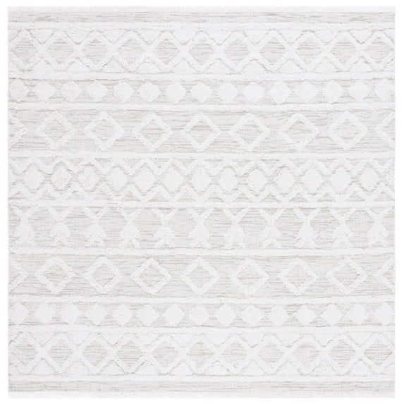 SAFAVIEH Augustine Cromwell Geometric Area Rug, Ivory, 6'4" x 6'4" Square
