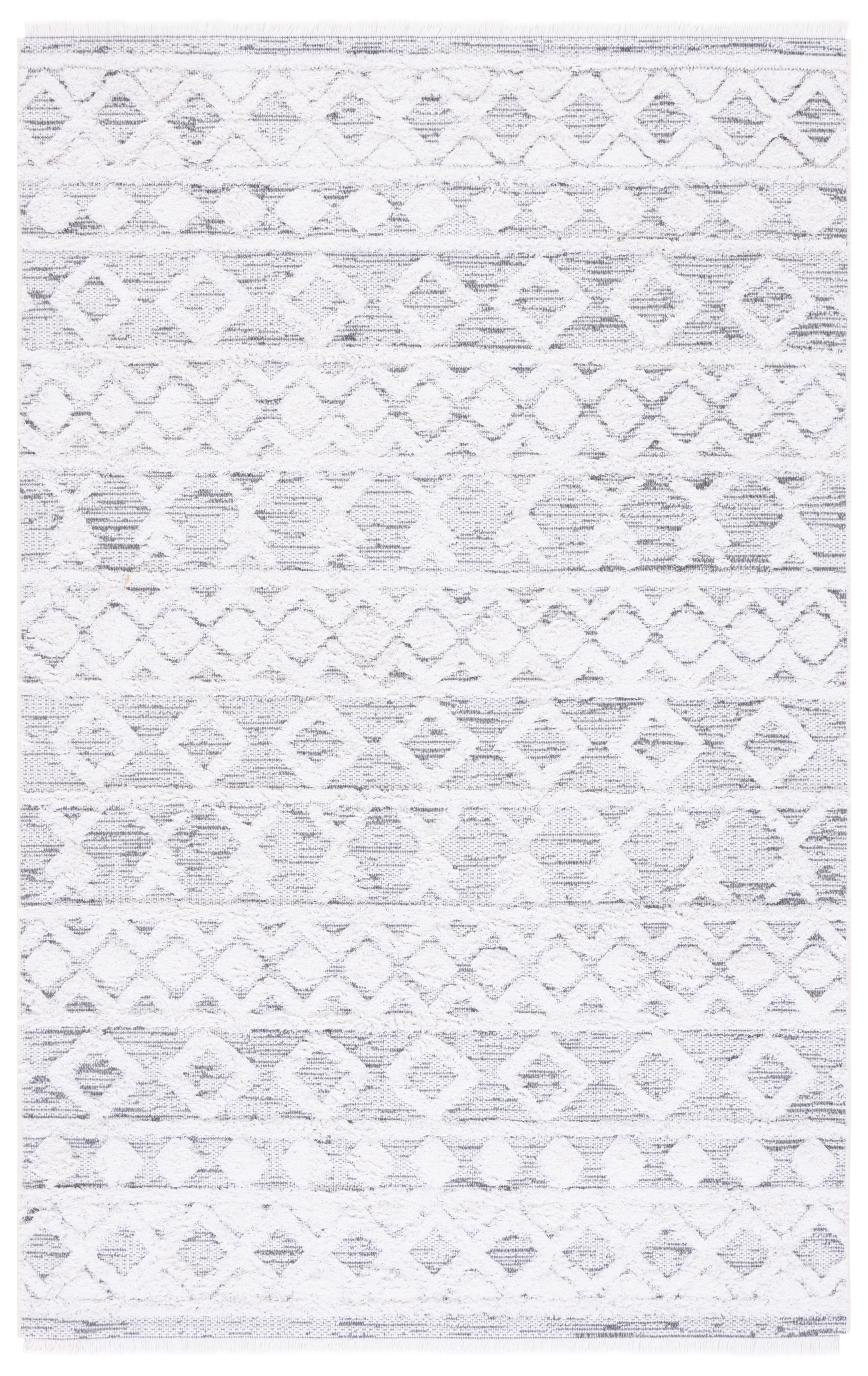 Augustine Off-White Synthetic Flat Woven 5' x 7' Rug