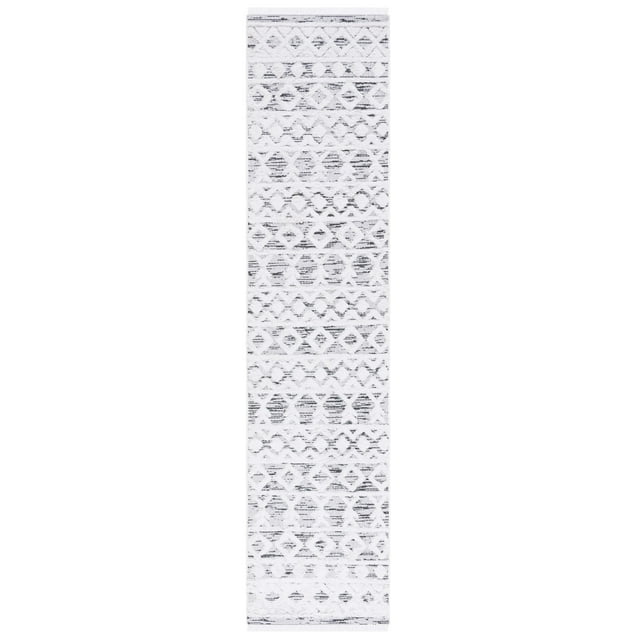 SAFAVIEH Augustine Cromwell Geometric Runner Rug, Black/Ivory, 2' x 9'