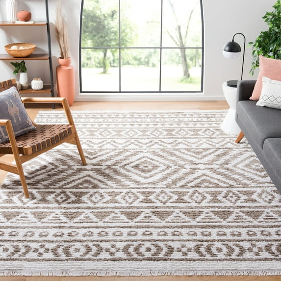 SAFAVIEH Augustine Emmett Geometric Area Rug, Taupe/Ivory, 8' x 10'