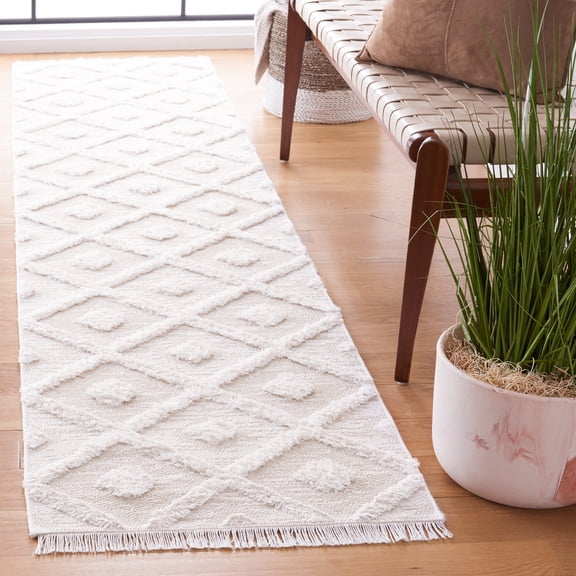 SAFAVIEH Augustine Gino Geometric Runner Rug, Beige/Ivory, 2' x 7'