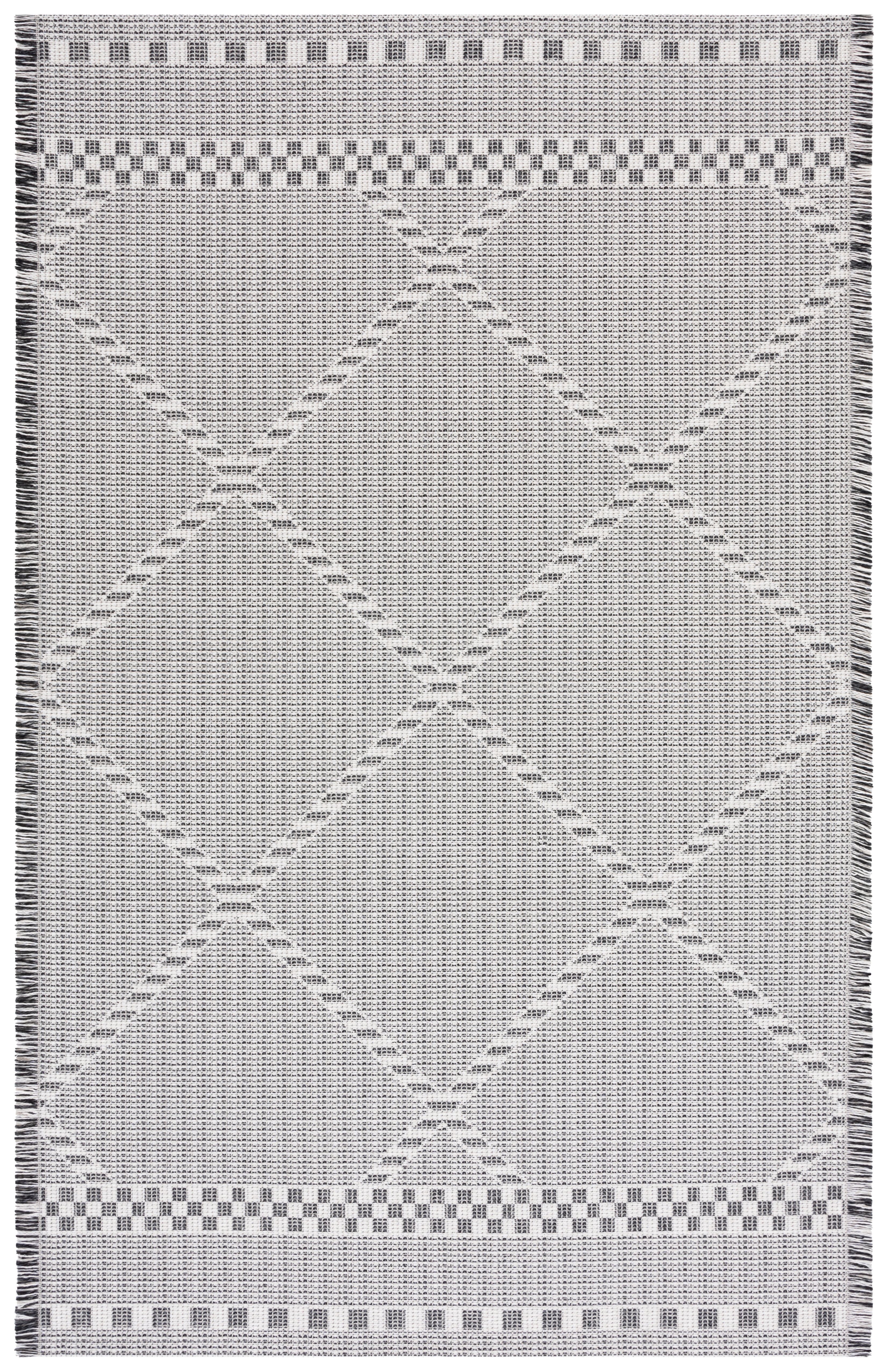Augustine Boho-Mod Ivory Cotton Blend 8' x 10' Area Rug