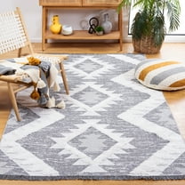 SAFAVIEH Augustine Jalen Geometric Area Rug, Gray/Ivory, 5' x 7'7"