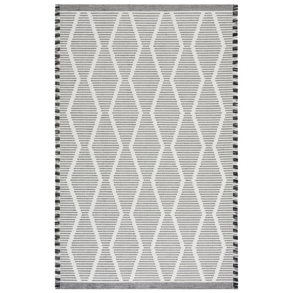 SAFAVIEH Augustine Kelleigh Geometric Area Rug, Ivory/Black, 5' x 7'7"
