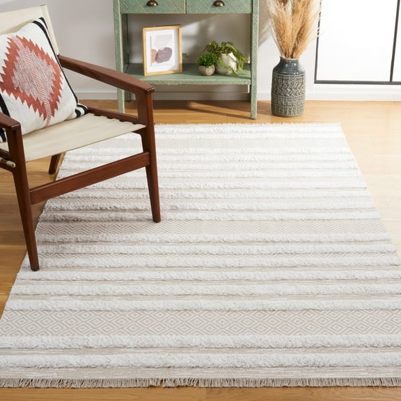 SAFAVIEH Augustine Maggie Striped Area Rug, Beige/Ivory, 4' x 6'