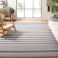 thumbnail image 1 of SAFAVIEH Augustine Miah Striped Area Rug, Ivory/Black, 6'4" x 6'4" Square, 1 of 11