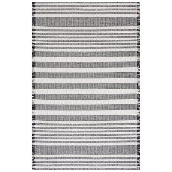 SAFAVIEH Augustine Miah Striped Area Rug, Ivory/Black, 8' x 10'