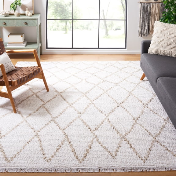 SAFAVIEH Augustine Ramona Trellis Area Rug, Ivory/Beige, 8' x 10'