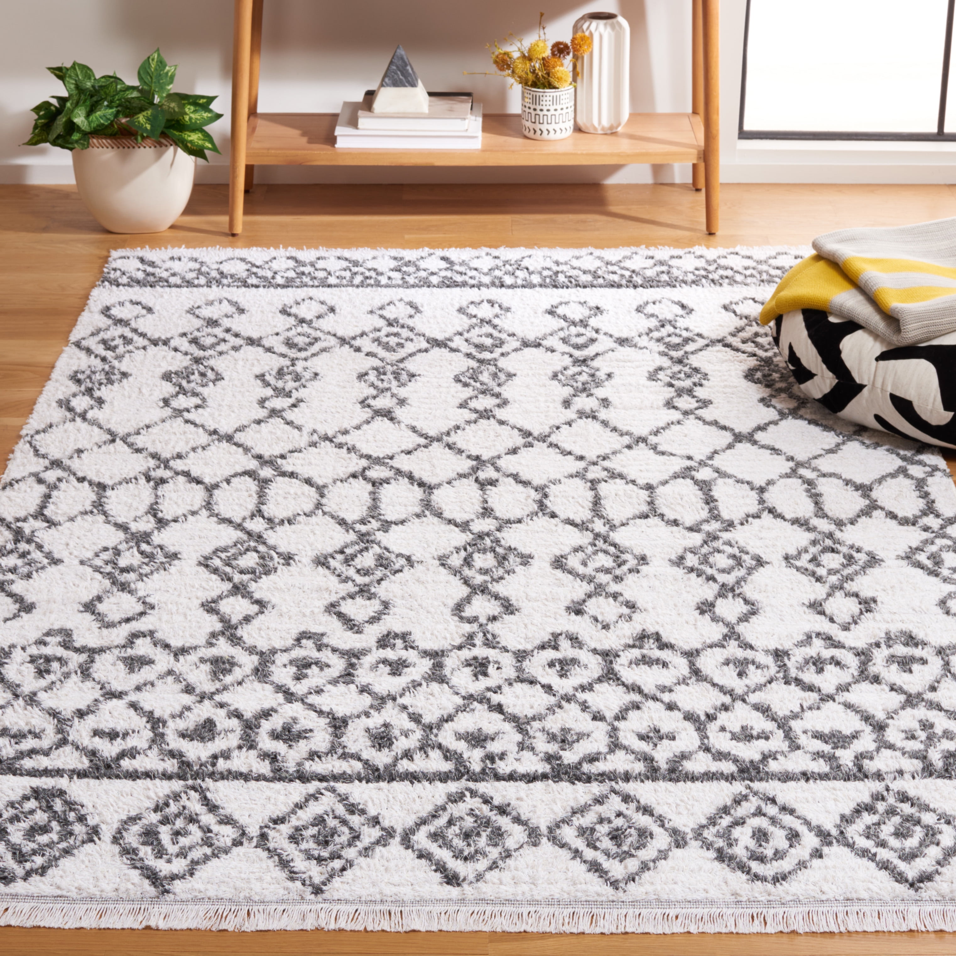 Stuart Rugs Minehead SAFAVIEH Augustine Stuart Geometric Area Rug, Ivory/Gray, 4' x 6 ...
