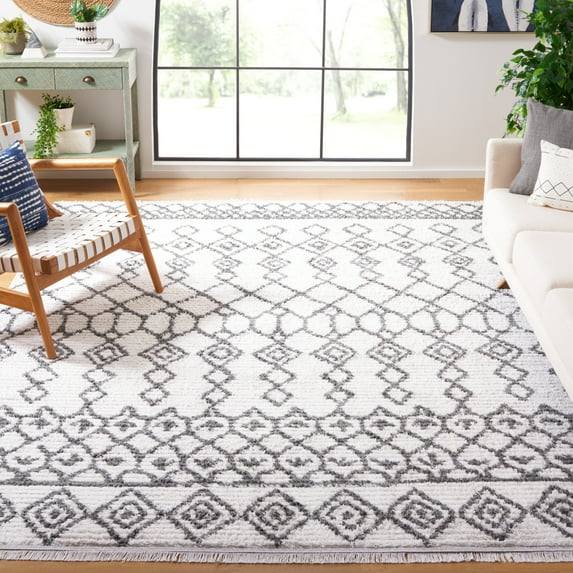 SAFAVIEH Augustine Stuart Geometric Area Rug, Ivory/Gray, 9' x 12'