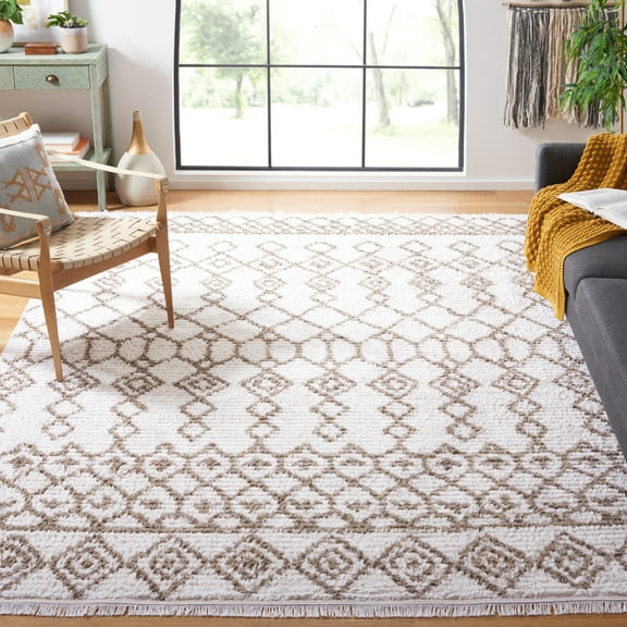 SAFAVIEH Augustine Stuart Geometric Area Rug, Taupe/Ivory, 8' x 10'