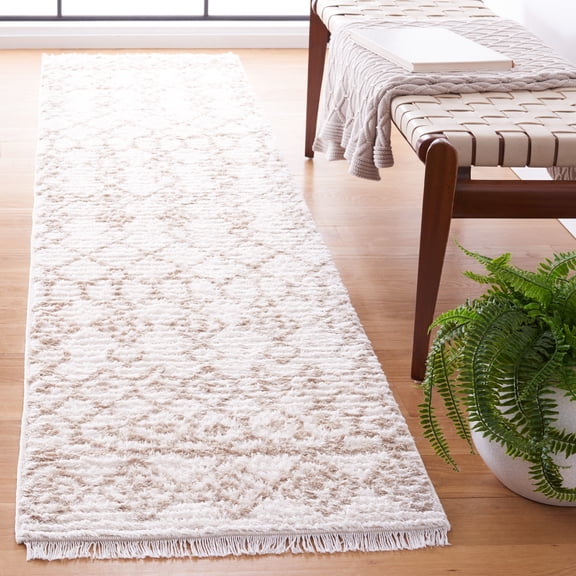 SAFAVIEH Augustine Stuart Geometric Runner Rug, Beige/Ivory, 2' x 9'