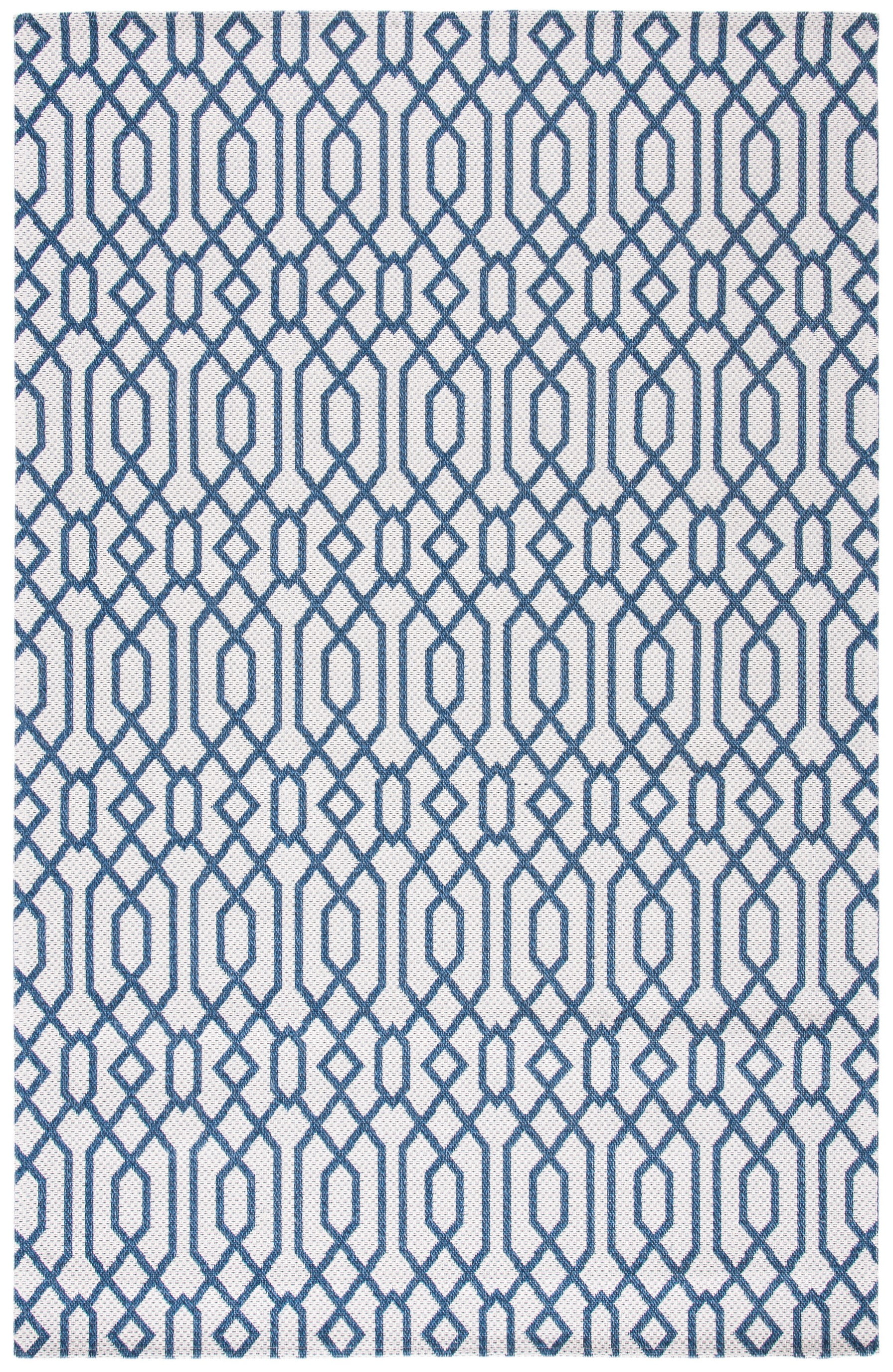 Augustine Geometric Flatweave Area Rug in Gray and Navy, 8'7" x 12'