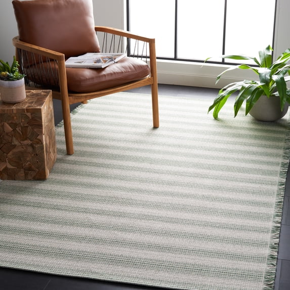 SAFAVIEH Augustine Thornton Striped Area Rug, Ivory/Green, 9' x 12'