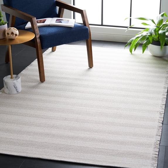 SAFAVIEH Augustine Thornton Striped Area Rug, Ivory/Gray, 6'4" x 9'6"