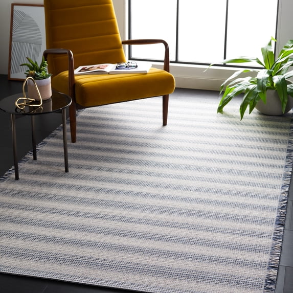 SAFAVIEH Augustine Thornton Striped Area Rug, Ivory/Navy, 9' x 12'