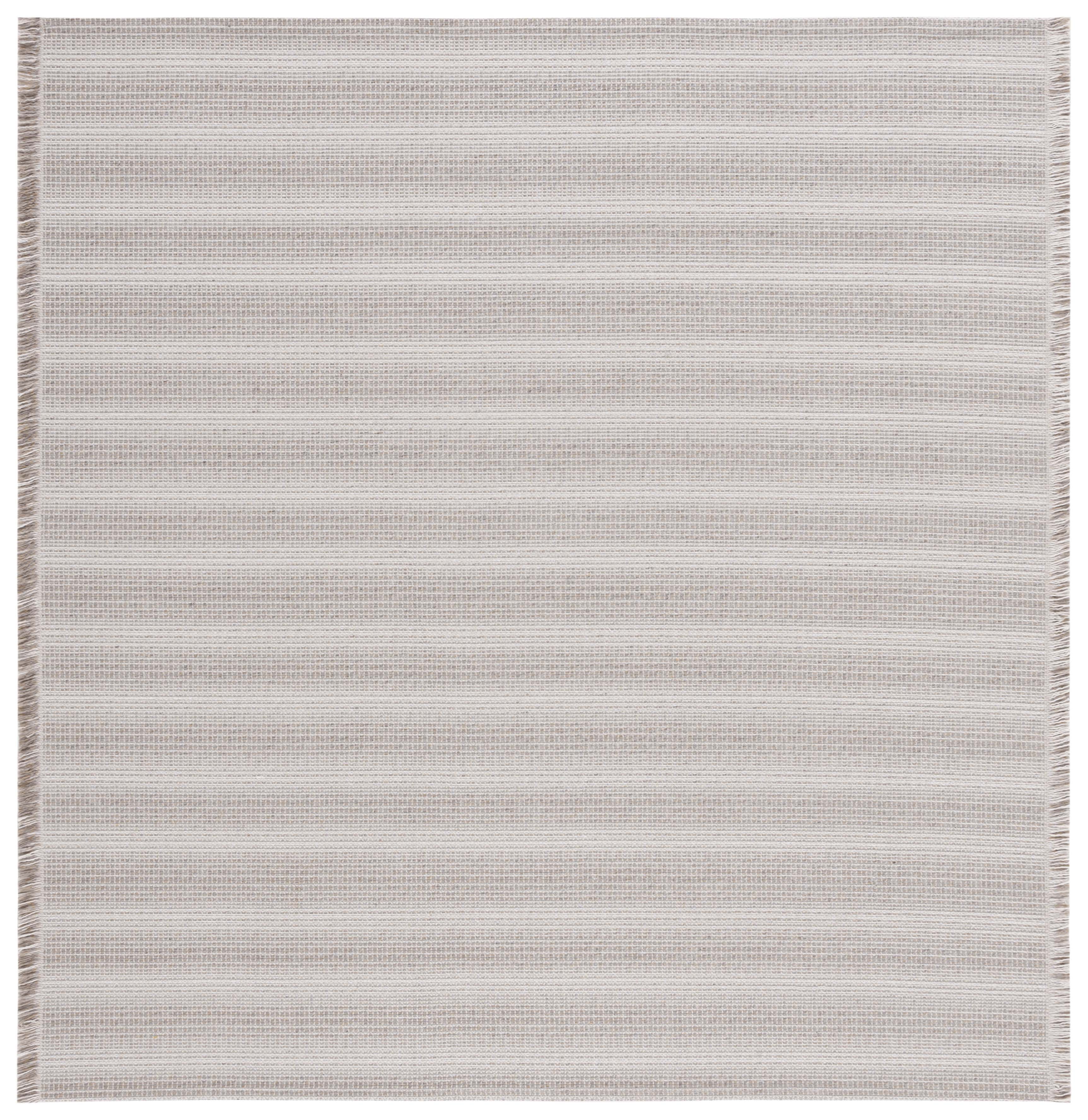 Augustine Ivory/Taupe Boho-Mod Square Area Rug, 6'4"