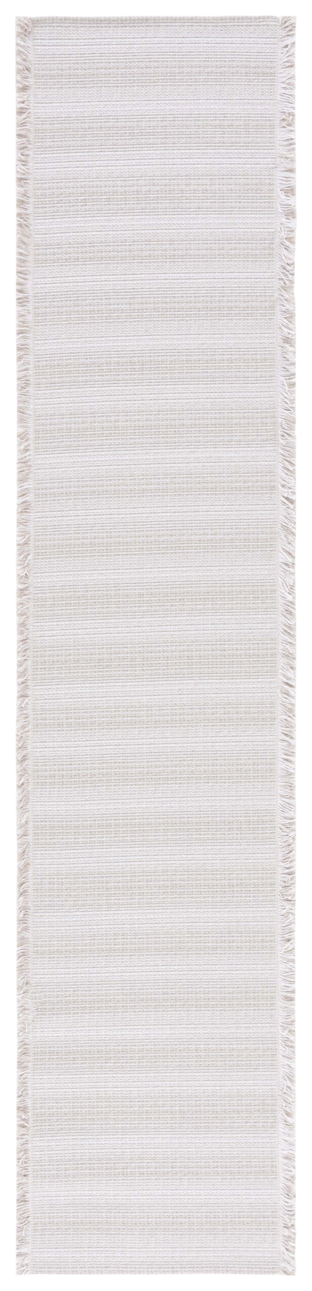 Augustine Ivory/Beige Striped Synthetic 2' x 9' Runner Rug