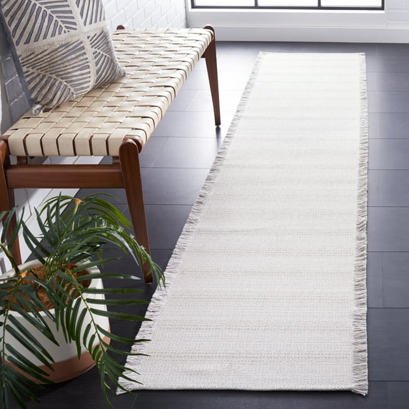 SAFAVIEH Augustine Thornton Striped Runner Rug, Ivory/Gray, 2' x 9'