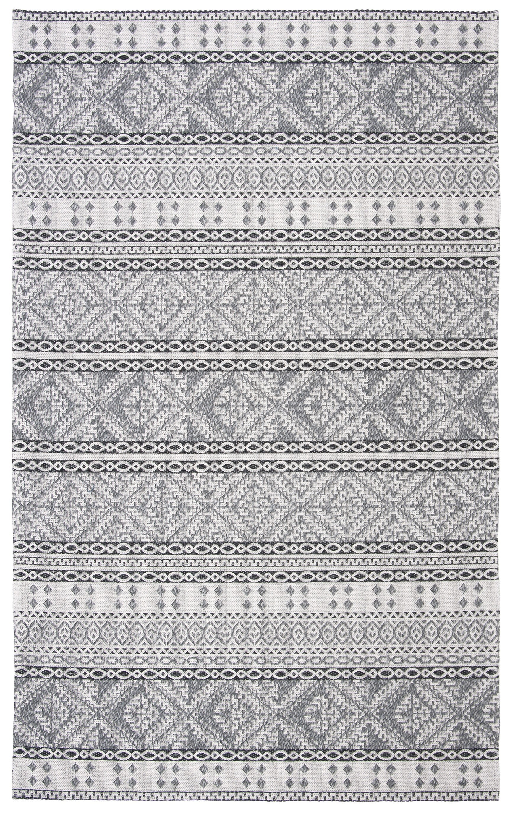 Augustine Light Grey and Anthracite Patterned Indoor Rug