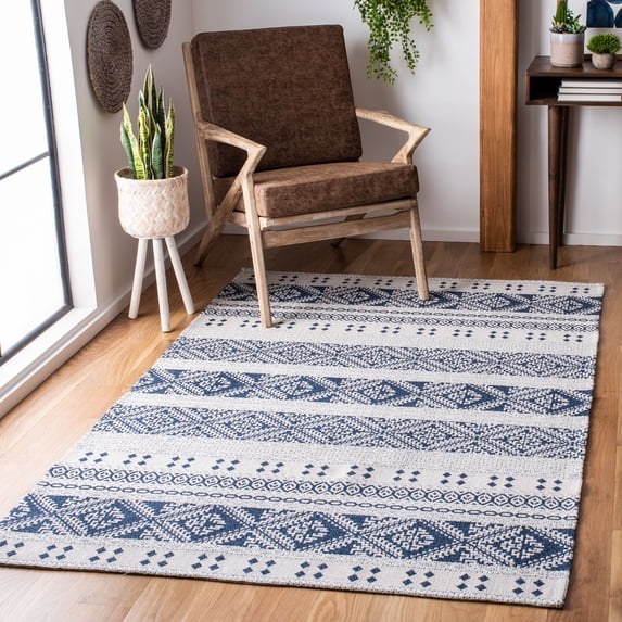 SAFAVIEH Augustine Willoughby Southwestern Area Rug, Navy/Creme, 2'10" x 5'