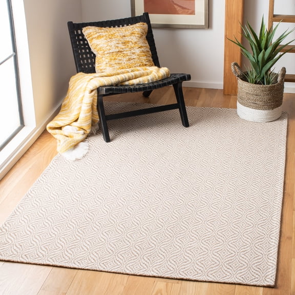 SAFAVIEH Augustine Wystan Geometric Area Rug, Taupe/Cream, 6'4" x 6'4" Square