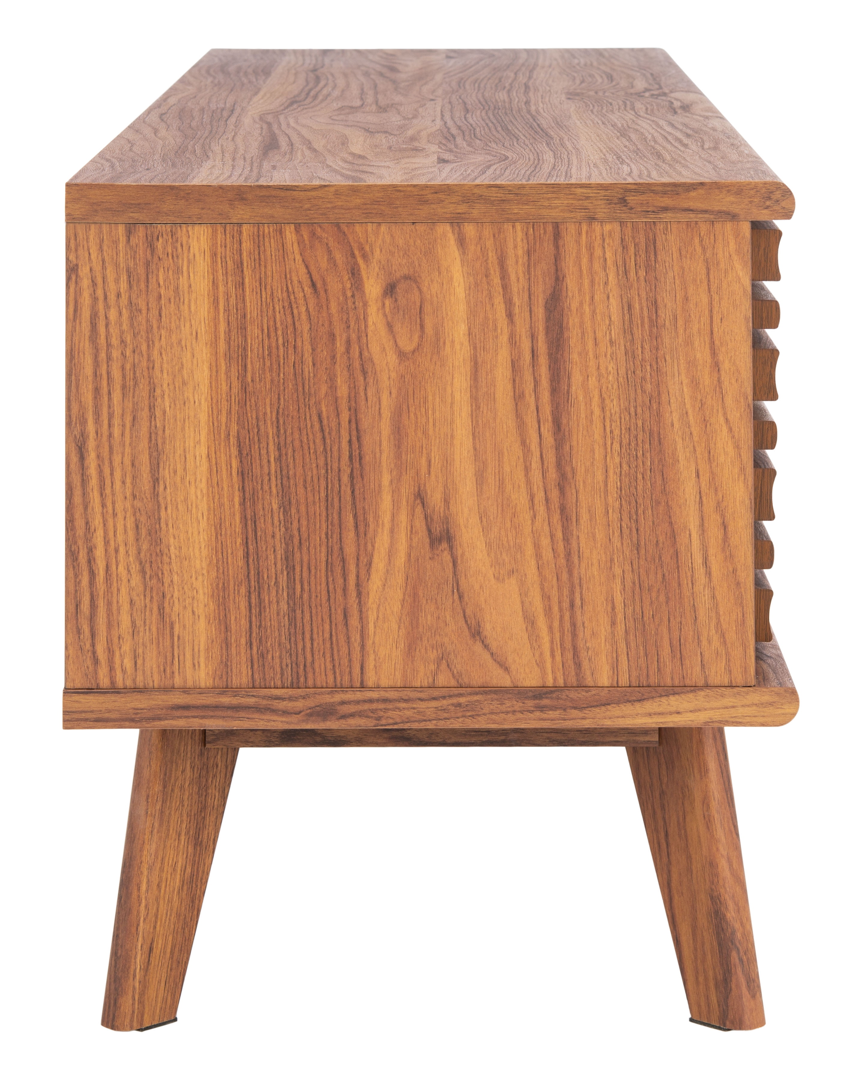 Aurelio Walnut 2-Shelf Retro Media TV Stand