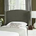 thumbnail image 1 of SAFAVIEH Austin Modern Winged Upholstered Headboard, Twin, Pewter, 1 of 4