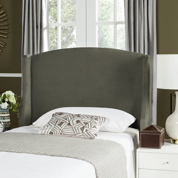 SAFAVIEH Austin Modern Winged Upholstered Headboard, Twin, Pewter