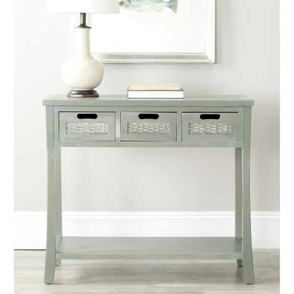 SAFAVIEH Autumn 3-Drawer Console Table Ash Grey